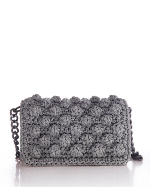 101 / Clutch with bubbles silver-grey