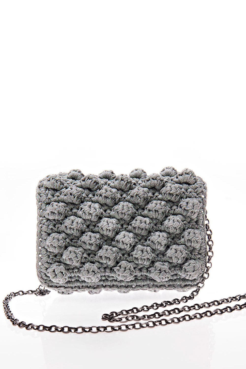 101 / XS Mini bag with bubbles in silver grey