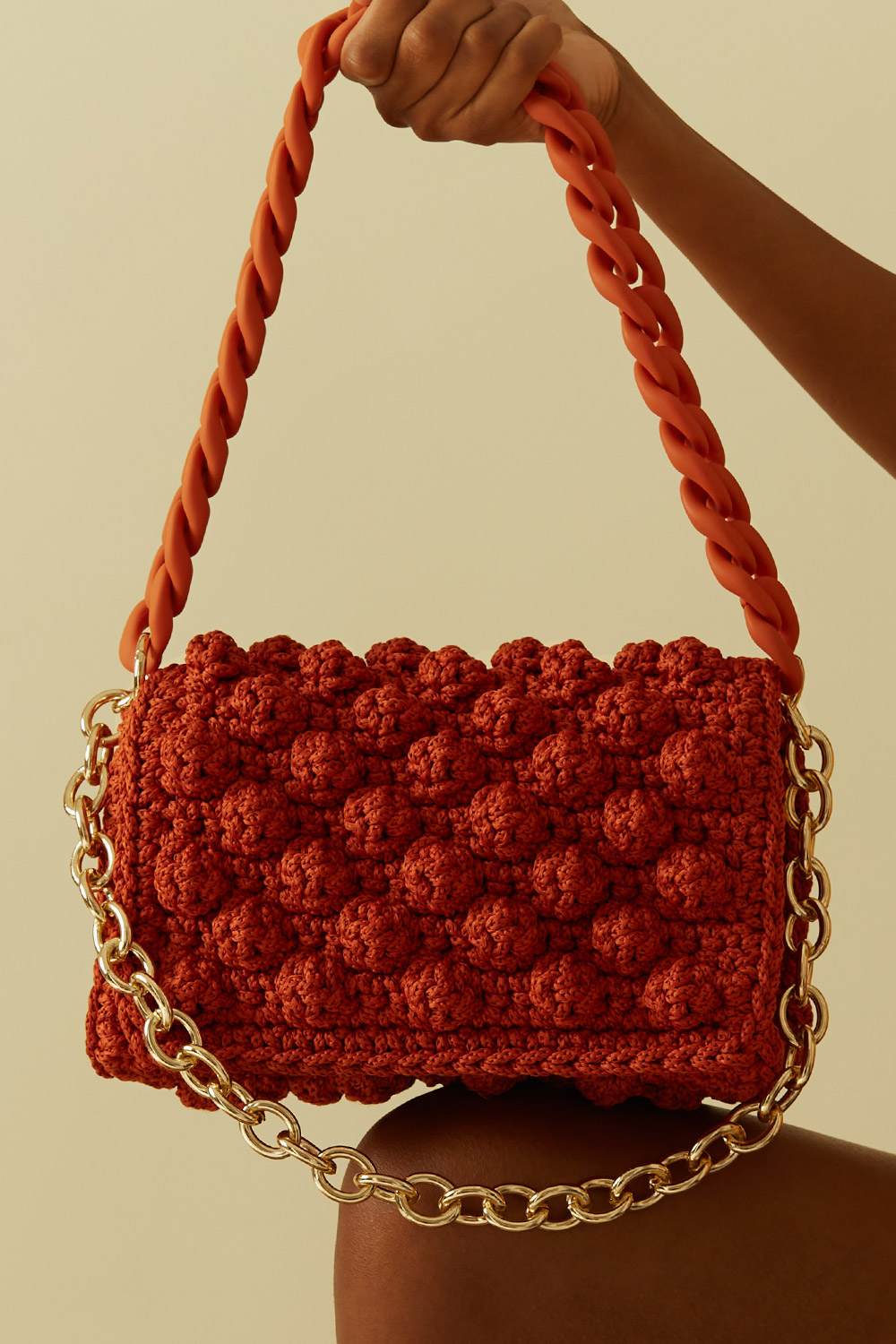 Lulu Crossbody  Handmade Crochet T-shirt Yarn Bag – Sparkling Pineapple