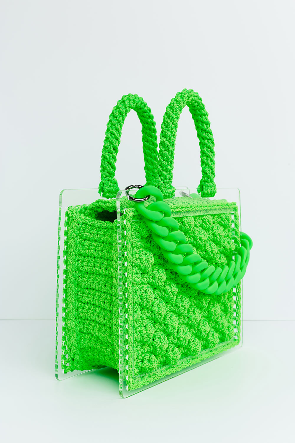 500 P/L Plexiglass Bag in green