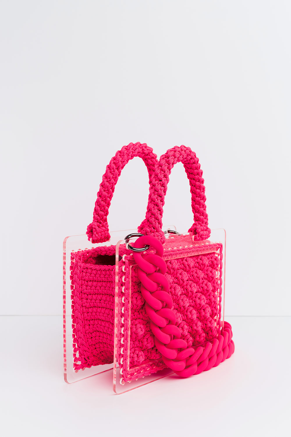 500 P/M Plexiglass Bag in Fuchsia