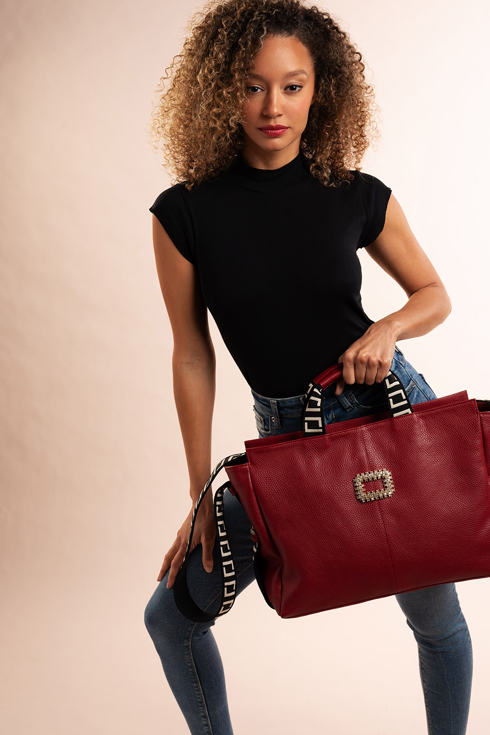 FERGIE Leather Bag Red