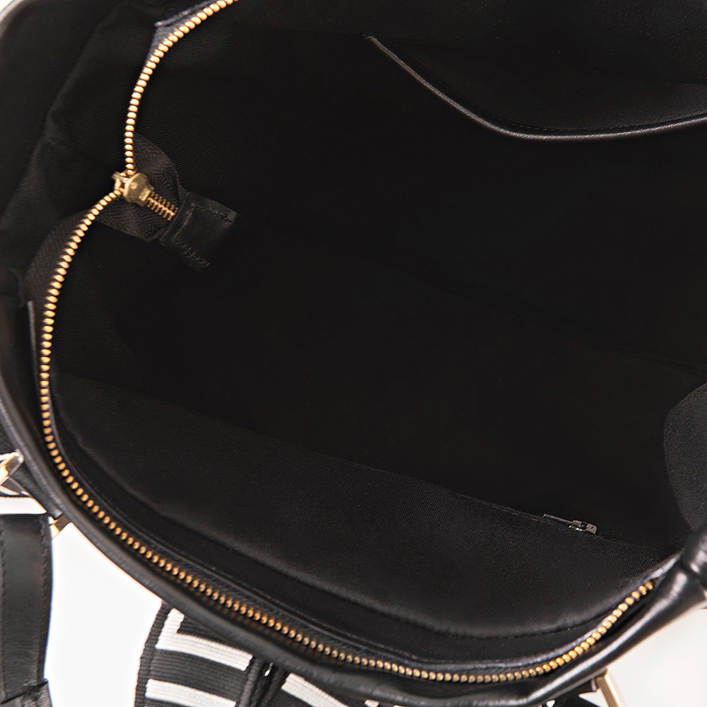 Black leather Backpack