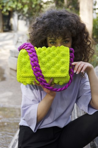 Lime cheap neon bag